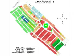 Master plan layout for Backwoods 5 residential plots by Dharatal Greens Pvt Ltd near Behat