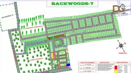 Master plan layout for Backwoods 7 residential plots by Dharatal Greens Pvt Ltd near Behat