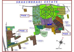 Master plan of Shakumbhari Estate by Dharatal Greens Pvt Ltd in Haiderpur Hinduwala, Saharanpur